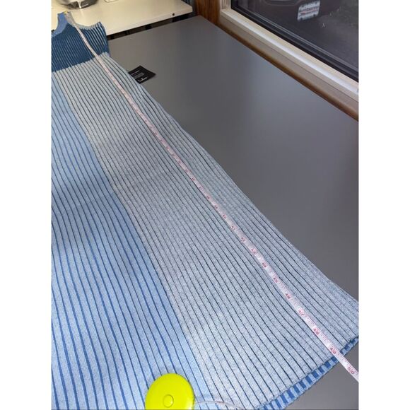 Lulus Radiant Personality Blue Color Block Ribbed Knit Midi Dress size XL NEW - Picture 10 of 13